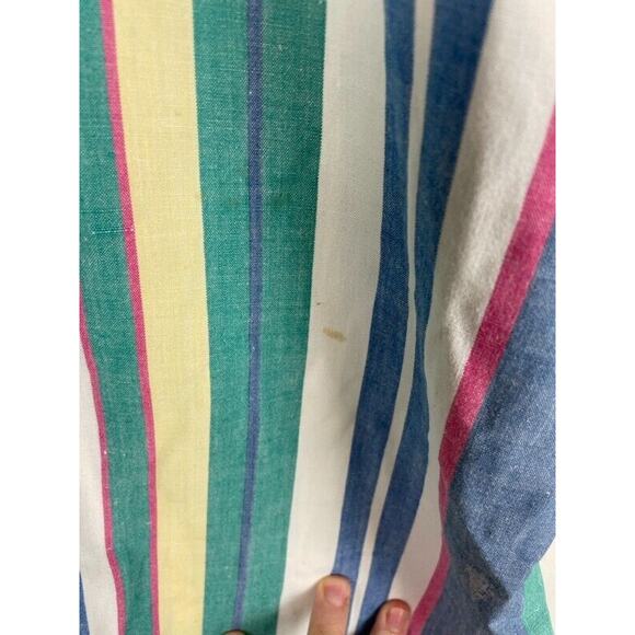 VTG Ralph Lauren Button Up Shirt Men's Large Vertical Stripe Retro University - Picture 5 of 9